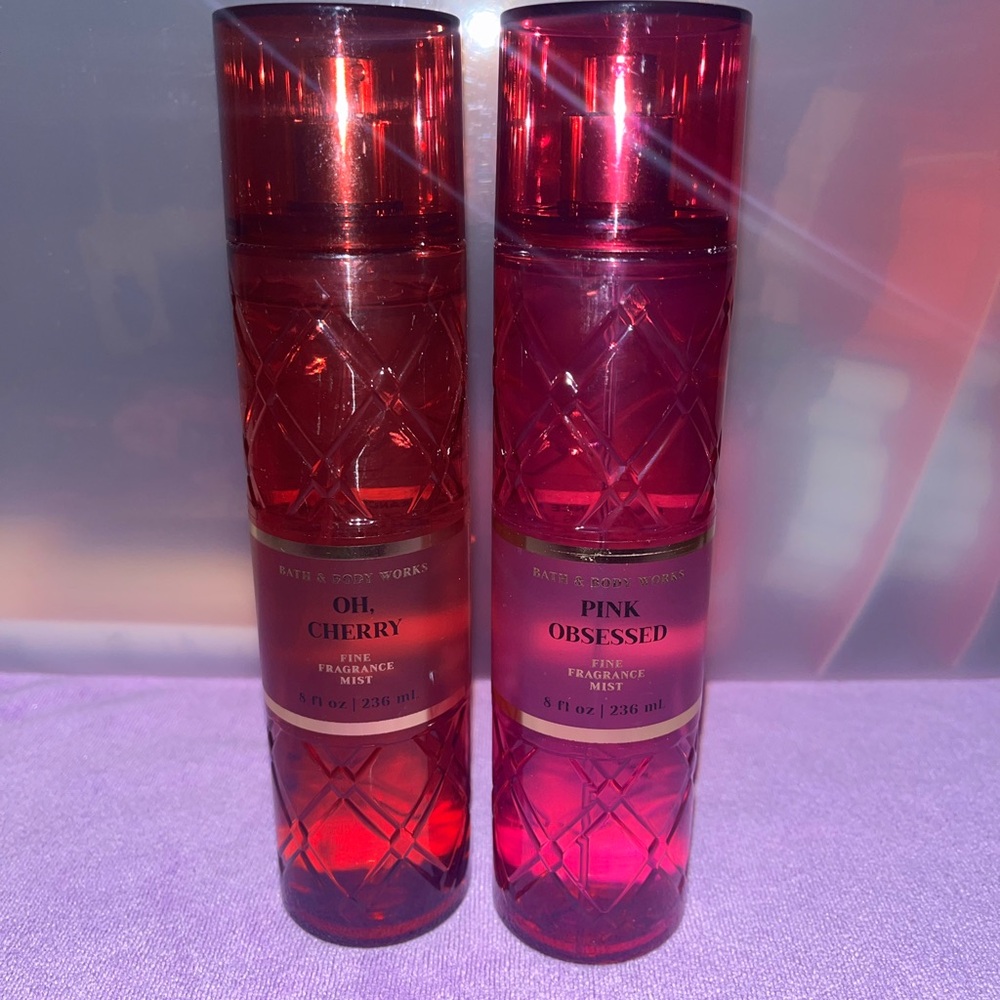 💎Bath & Body Works Oh Cherry and Pink Obsessed Fragrance Mist Duo